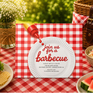 Invitation à une fête de barbecue