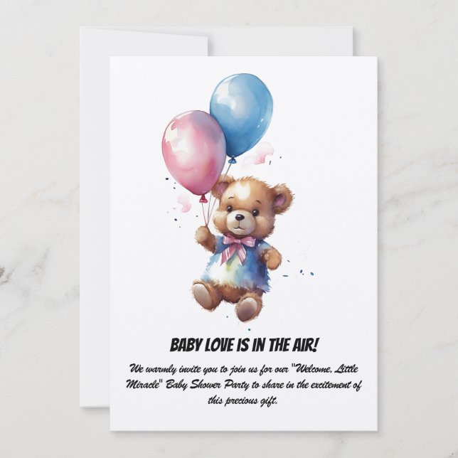 Invitation à une fête de bébé (Devant)
