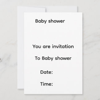 Invitation à une fête de bébé 