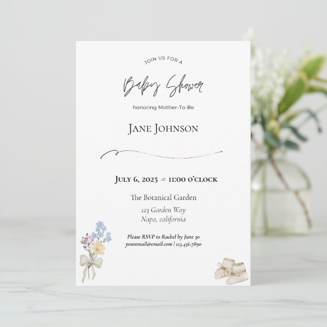 Invitation à une fête de bébé (Debout devant)