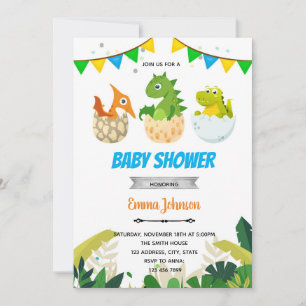 Invitation à une fête de bébé dinosaure