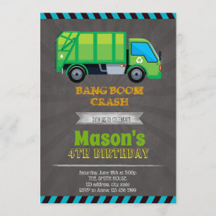 Invitation à une fête de camion à ordures