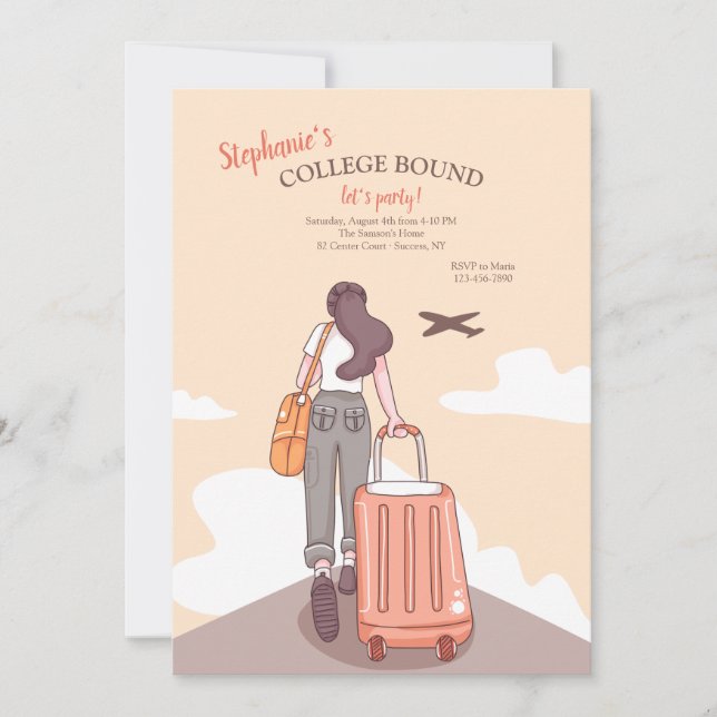 Invitation à une fête de filles qui vont au collèg (Devant)