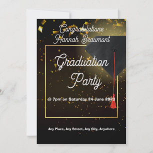 Invitation à une fête de fin d'études - texte modi