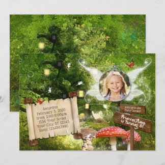 Invitation à une fête de forêt enchantée des fées