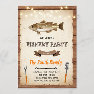 Invitation à une fête de friture de poisson