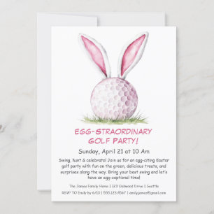 Invitation à une fête de golf extraordinaire de Pâ