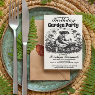 Invitation à une fête de jardinier dans le jardin 