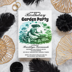 Invitation à une fête de jardinier dans le jardin 