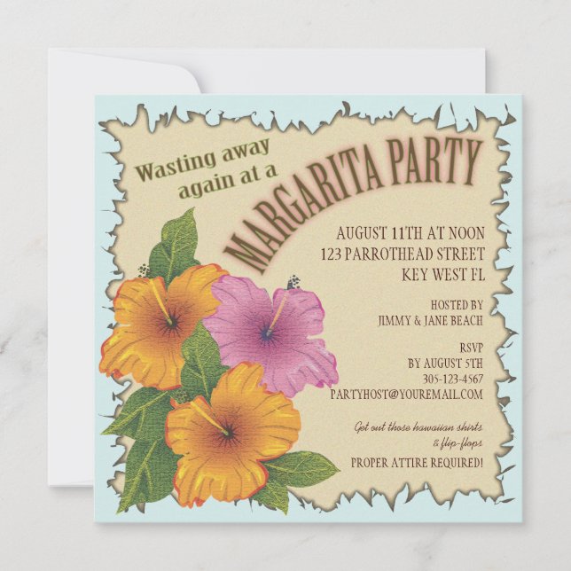 Invitation à une fête de Margarita (Devant)