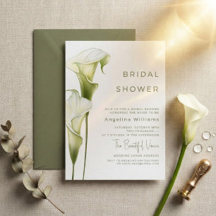 Invitation à une fête de mariage "Élégants lys cal