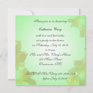 Invitation à une fête de mariage, fleurs de tulipe