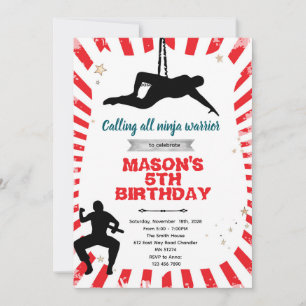 Invitation à une fête de ninja warrior