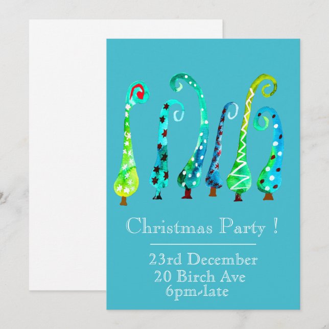 Invitation à une fête de Noël autour du sapin de N (Devant / Derrière)