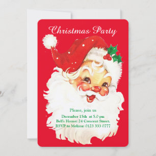 Invitation à une fête de Noël avec le Père Noël et