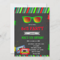 Invitation à une fête de Noël des années 80