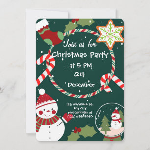 Invitation à une fête de Noël fantaisiste