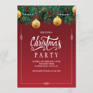 Invitation à une fête de Noël joyeuse
