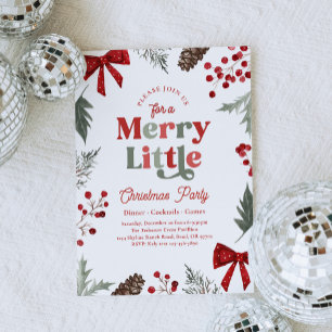 Invitation à une fête de Noël joyeuse et petite