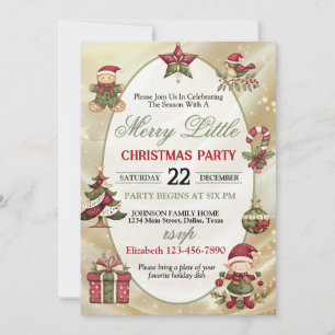 Invitation à une fête de Noël lumineuse et colorée