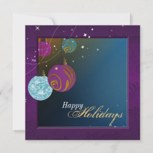 Invitation à une fête de Noël - Ornements Turquois