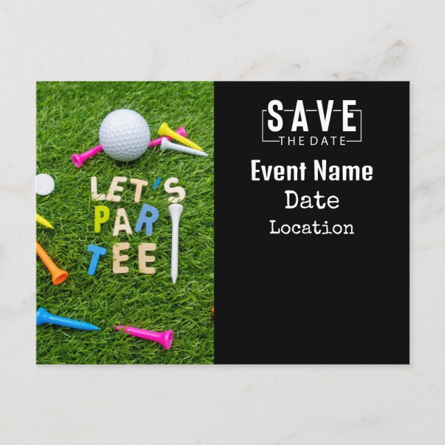 Invitation à une fête de Par tee de golf avec une  (Devant)