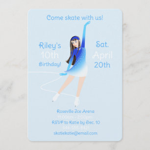Invitation à une fête de patinage sur glace