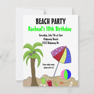 Invitation à une fête de plage