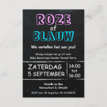 Invitation à une fête de révélation du sexe