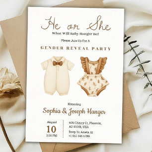 Invitation à une fête de révélation du sexe avec d