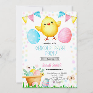Invitation à une fête de révélation du sexe de Pâq