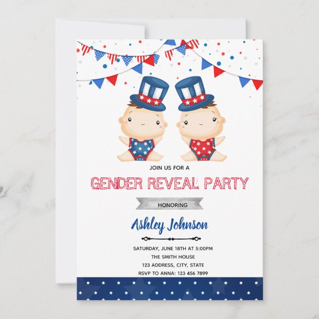 Invitation à une fête de révélation du sexe pour l (Devant)