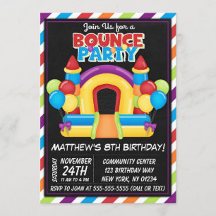 Invitation à une fête de saut pour enfants
