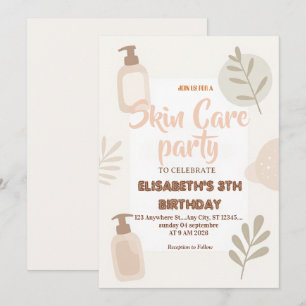 Invitation à une fête de soins personnels pour la