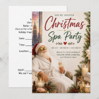 Invitation à une fête de spa de Noël avec le Père