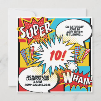 Invitation à une fête de super-héros