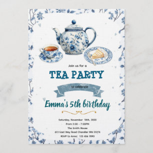 Invitation à une fête de thé dans le style chinois