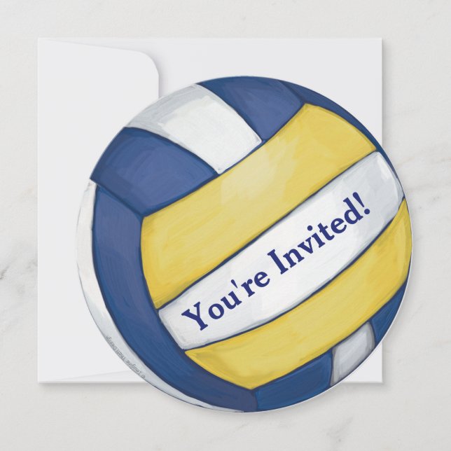 Invitation à une fête de volley-ball (Devant)