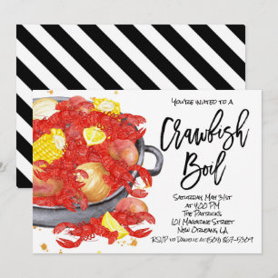 Invitation à une Fête d'Ébullition d'Écrevisses