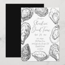 Invitation à une fête d'écaillage d'huîtres