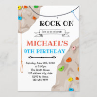 Invitation à une fête d'escalade de rochers