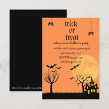 Invitation à une fête d'Halloween