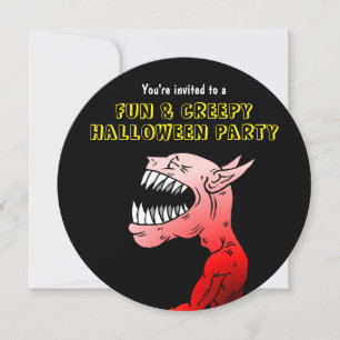 Invitation à une fête d'Halloween amusante et effr