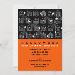 Invitation à une fête d'Halloween dans le quartier