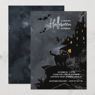 Invitation à une fête d'Halloween dans une maison
