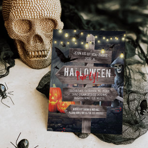 Invitation à une fête d'Halloween dans une maison