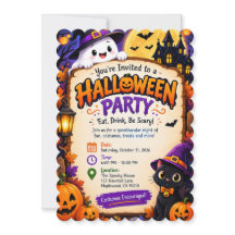 Invitation à une fête d'Halloween – Effrayant et C