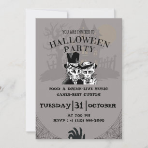 Invitation à une fête d'Halloween effrayante