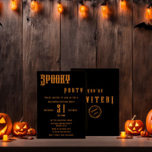 Invitation à une fête d'Halloween effrayante