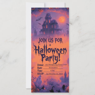 Invitation à une fête d'Halloween effrayante avec 